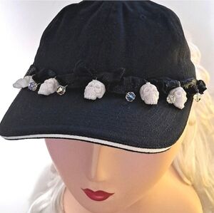 Hat Band Necklace Skulls Crystals Belt Fest Bride Punk Glam Unisex Goth